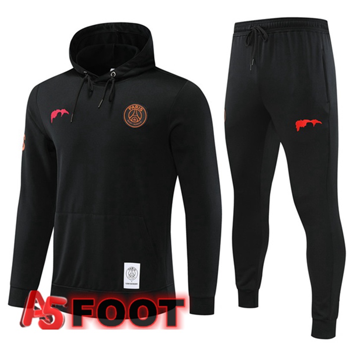 Ensemble Survetement Veste A Capuche Paris PSG Noir 2022/2023