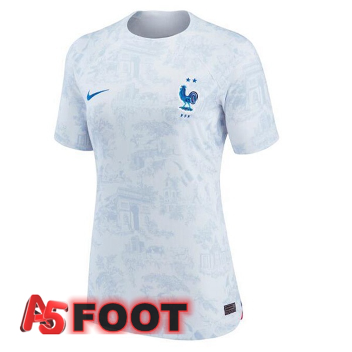 Maillot Equipe De France Femme Exterieur Blanc 2022/2023