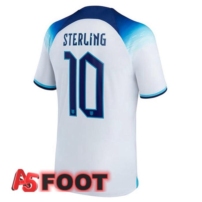 Maillot Equipe De Angleterre (STERLING 10) Domicile Blanc Coupe du monde 2022
