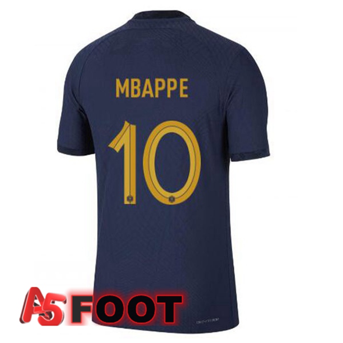 Maillot Equipe De France (MBAPPE 10) Domicile Bleu Royal Coupe du monde 2022