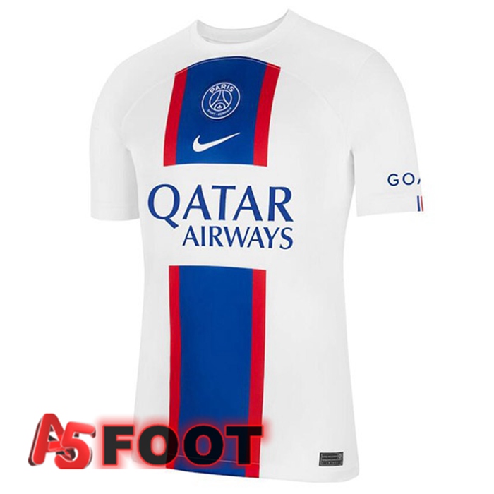 Maillot Foot Paris PSG Third Blanc Bleu 2022/2023