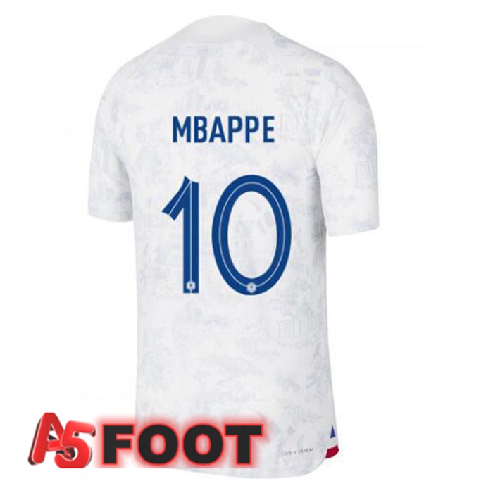 Maillot Equipe De France (MBAPPE 10) Exterieur Blanc 2022/2023