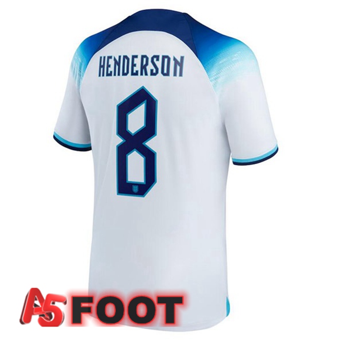 Maillot Equipe De Angleterre (HENDERSON 8) Domicile Blanc 2022/2023