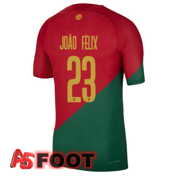 Maillot Equipe De Portugal (JOÃO FÉLIX 23) Domicile Rouge Vert 2022/2023