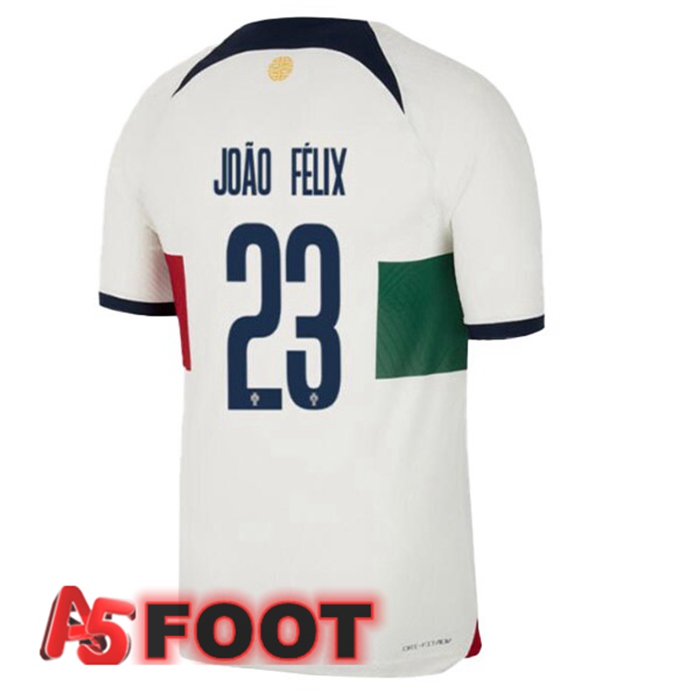 Maillot Equipe De Portugal (JOÃO FÉLIX 23) Exterieur Blanc Rouge 2022/2023