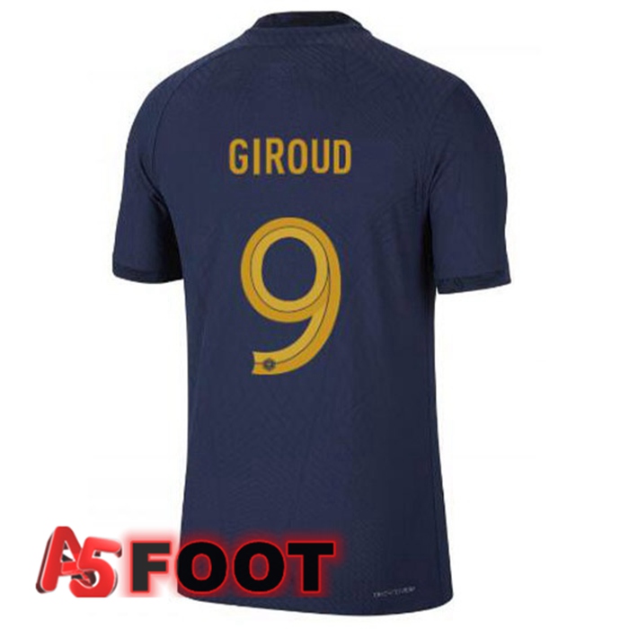 Maillot Equipe De France (GIROUD 9) Domicile Bleu Royal 2022/2023