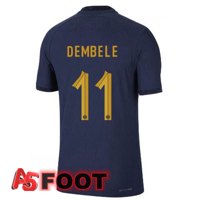 Maillot Equipe De France (DEMBELE 11) Domicile Bleu Royal 2022/2023
