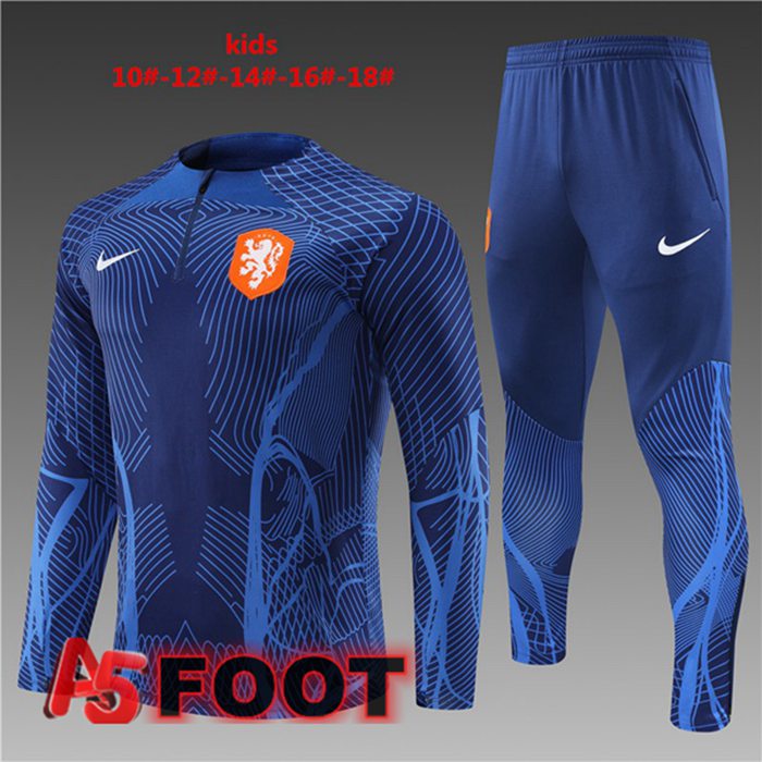 Survetement De Foot Pays-Bas Enfant Bleu Royal 2022/2023