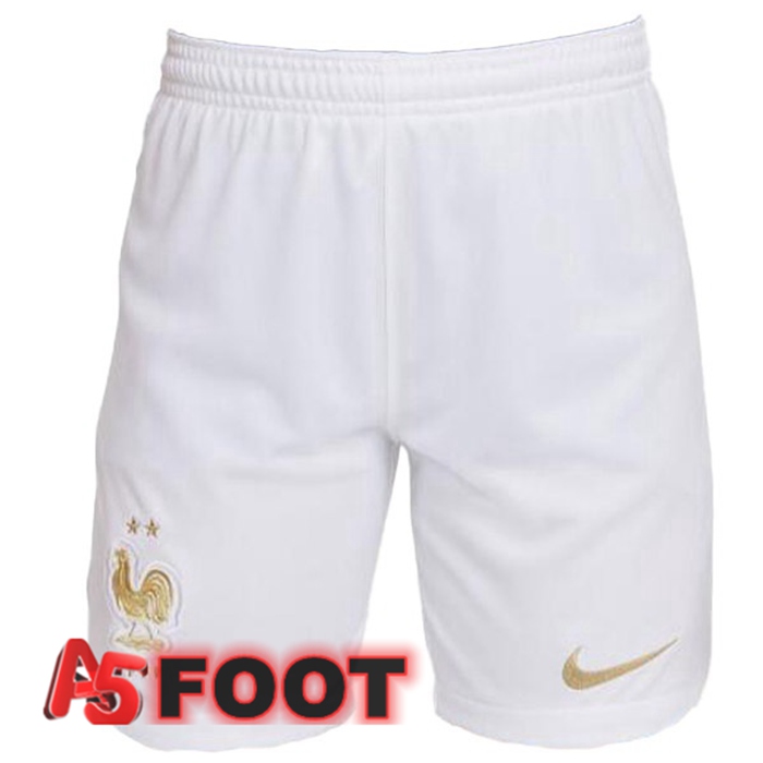 Short De Foot France Domicile Blanc 2022/2023
