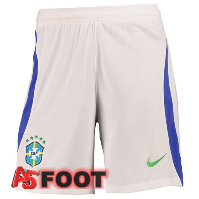 Short De Foot Bresil Exterieur Blanc 2022/2023