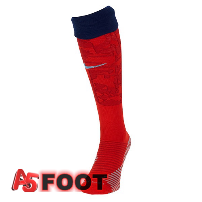 Chaussettes De Foot Angleterre Exterieur Rouge 2022/2023