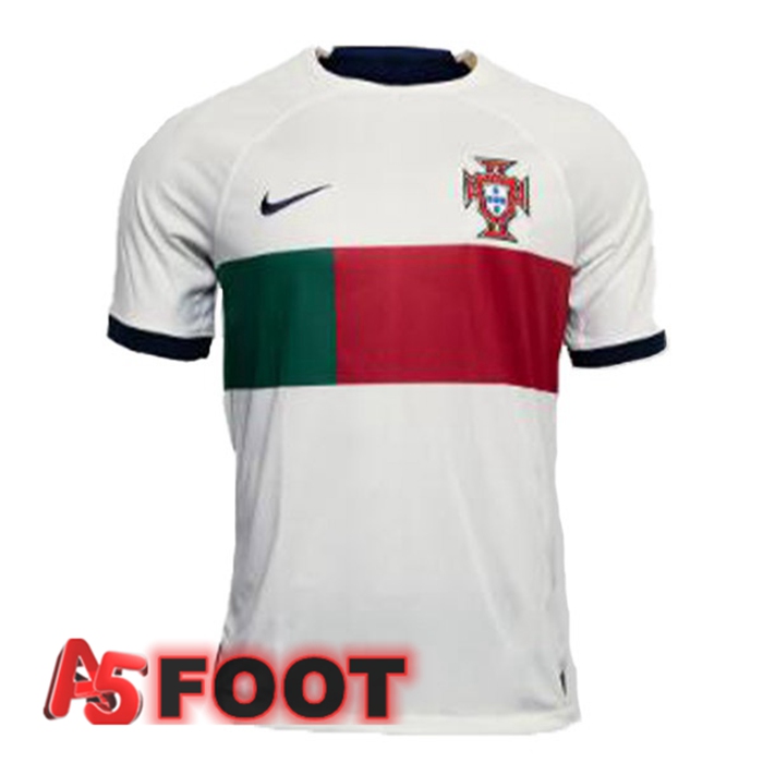 Maillot Equipe De Portugal Femme Exterieur Blanc Rouge Coupe du monde 2022