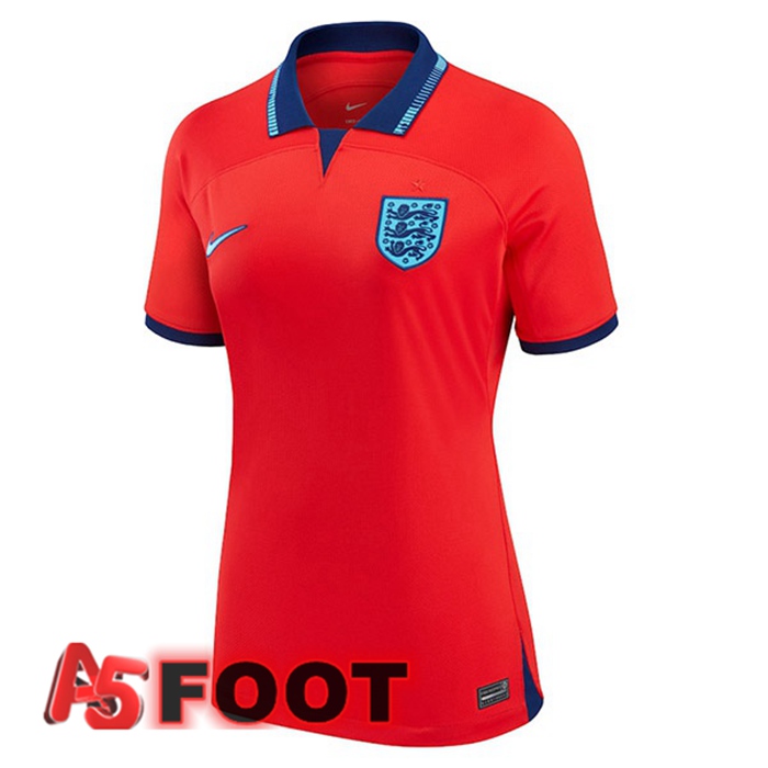 Maillot Equipe De Angleterre Femme Exterieur Rouge Coupe du monde 2022
