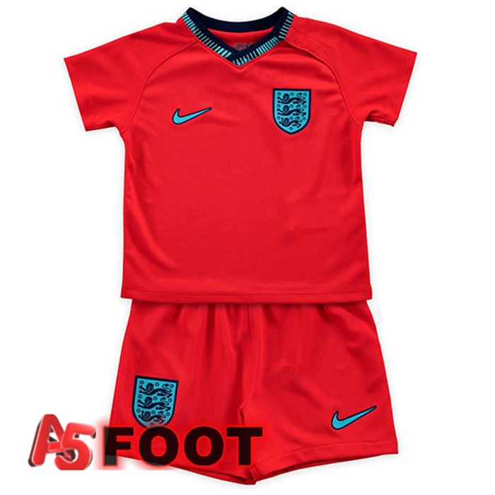 Maillot Equipe De Angleterre Enfant Exterieur Rouge Coupe du monde 2022