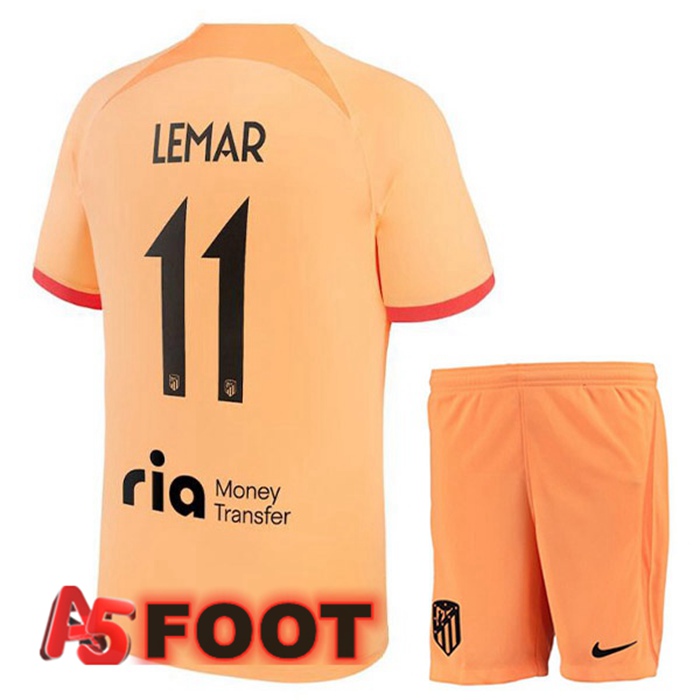 Maillot Foot Atletico Madrid (LEMAR 11) Enfant Third Orange 2022/2023