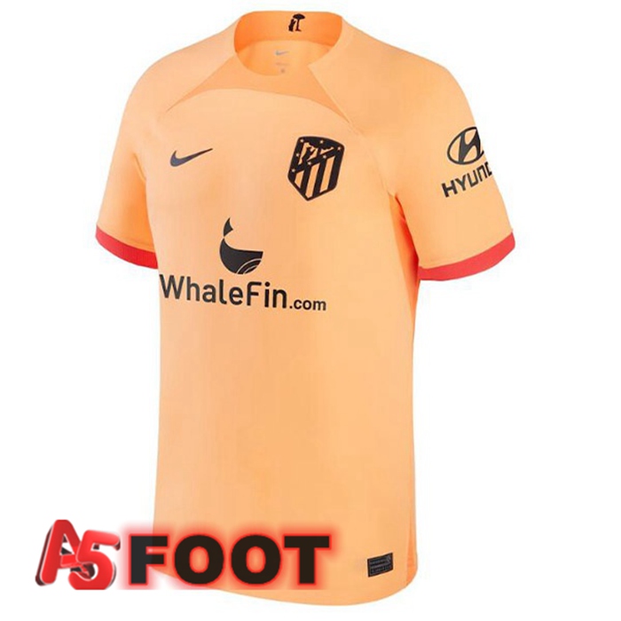 Maillot Foot Atletico Madrid Third Orange 2022/2023