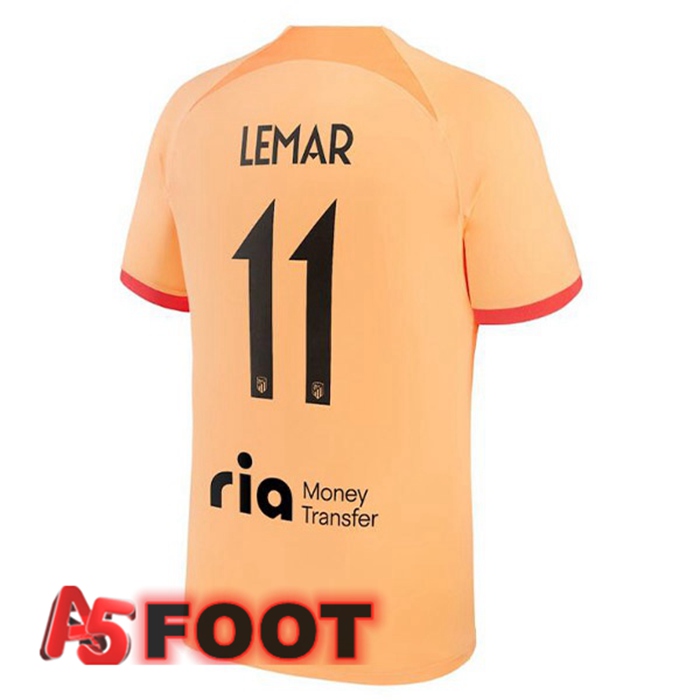 Maillot Foot Atletico Madrid (LEMAR 11) Third Orange 2022/2023