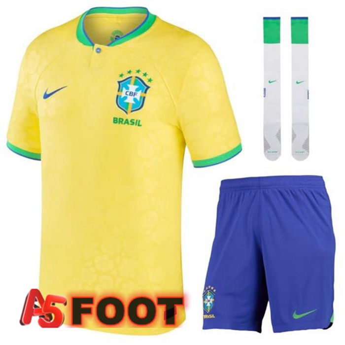 Ensemble Maillot Bresil Domicile (Short + Chaussettes) Coupe Du Monde 2022