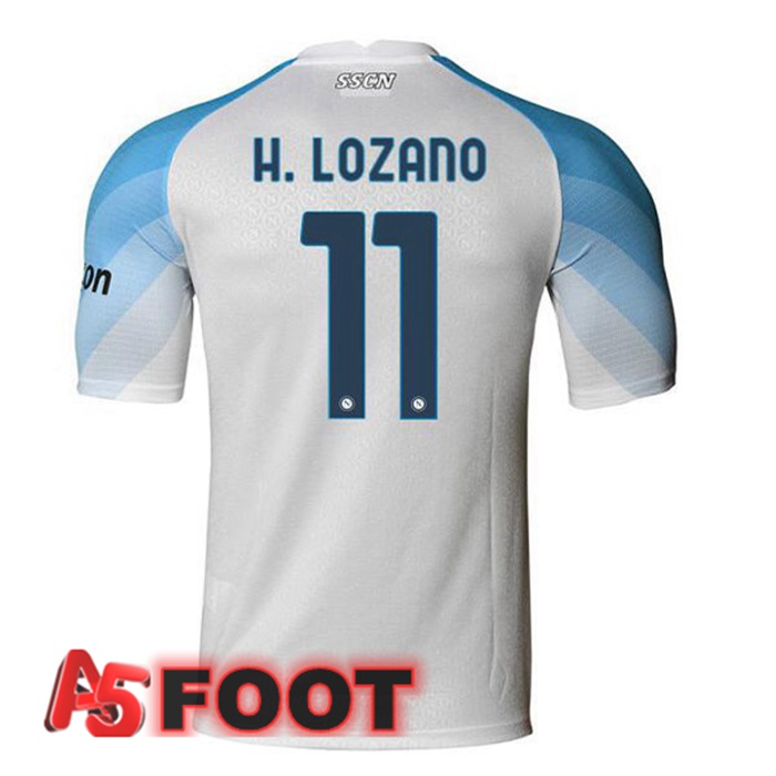 Maillot Foot SSC Naples (H. Lozano 11) Domicile Blanc 2022/2023