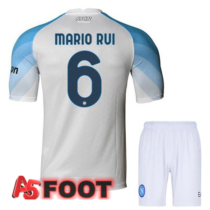 Maillot Foot SSC Naples (Mario Rui 6) Enfant Domicile Blanc 2022/2023