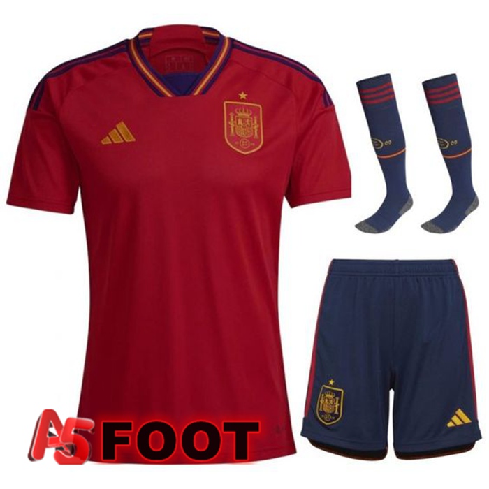 Ensemble Maillot Equipe De Espagne Domicile (Short + Chaussettes) 2022/2023