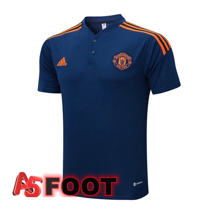 Polo Foot Manchester United Bleu Royal 2022/2023