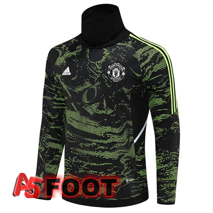 Training Sweatshirt Manchester United Col haut Vert 2022/2023