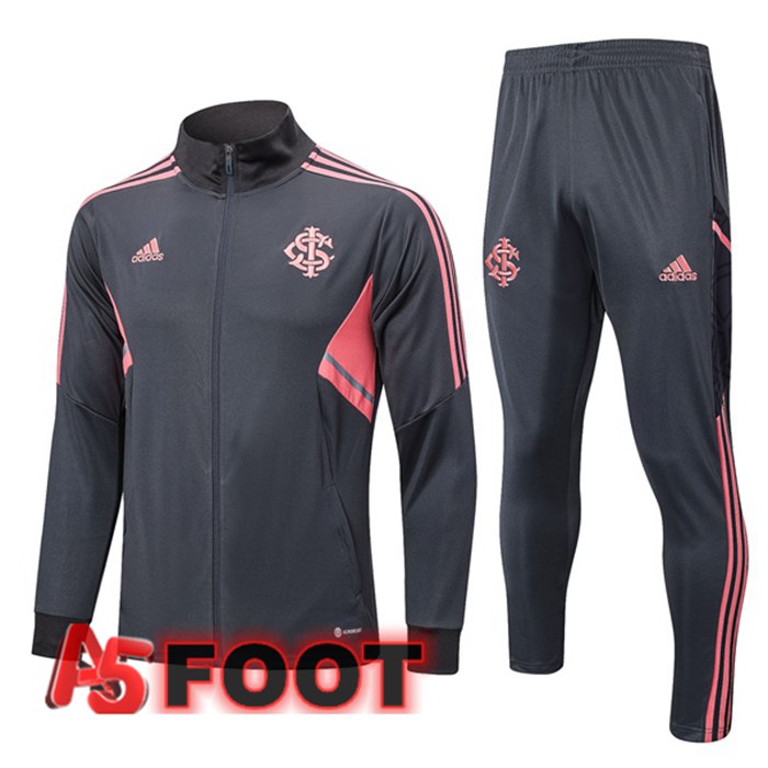 Ensemble Veste Survetement de Foot SC Internacional Gris 2022/2023