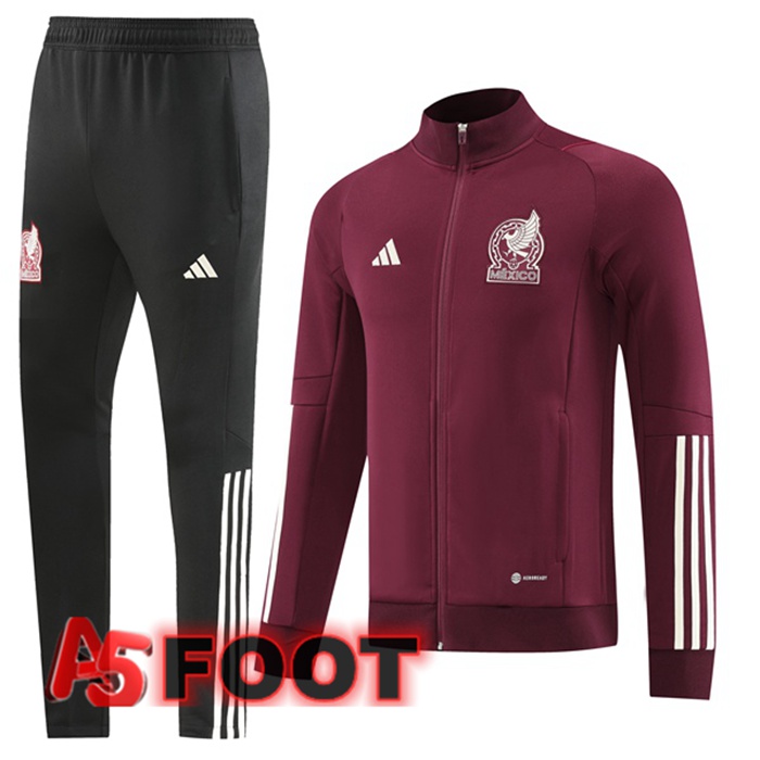 Ensemble Veste Survetement de Foot Mexique Rouge 2022/2023