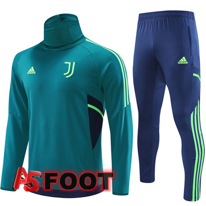 Ensemble Survetement De Foot Juventus Col haut Vert 2022/2023