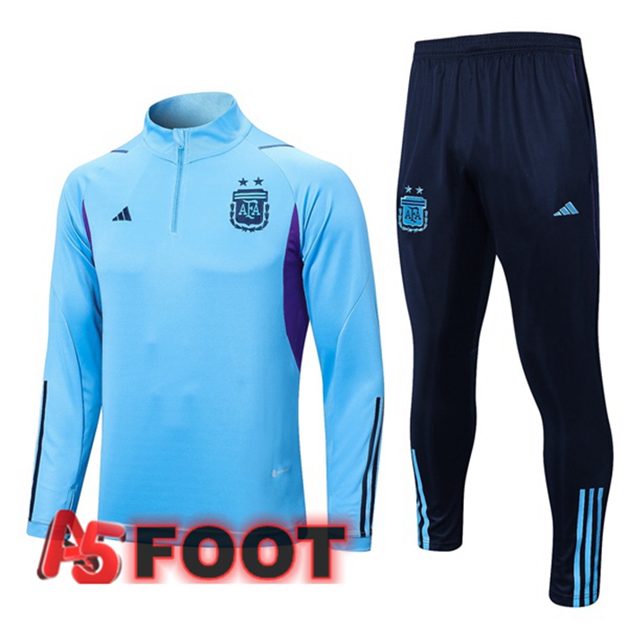 Ensemble Survetement De Foot Argentine Bleu 2022/2023