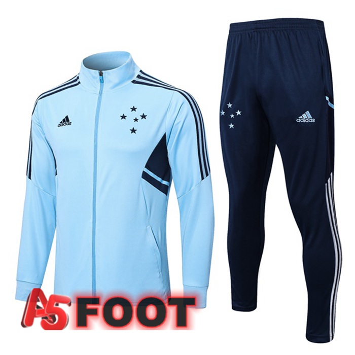 Ensemble Veste Survetement de Foot Cruzeiro EC Bleu 2022/2023