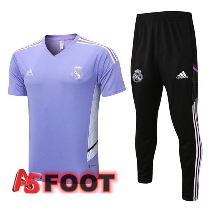 Training T-Shirts Real Madrid + Pantalon Pourpre 2022/2023