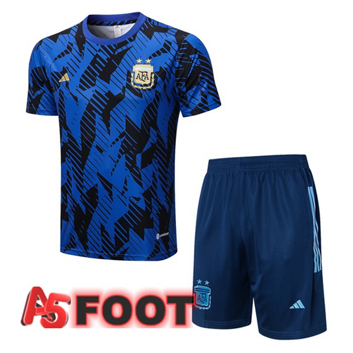 Training T-Shirts Argentine + Shorts Bleu 2022/2023