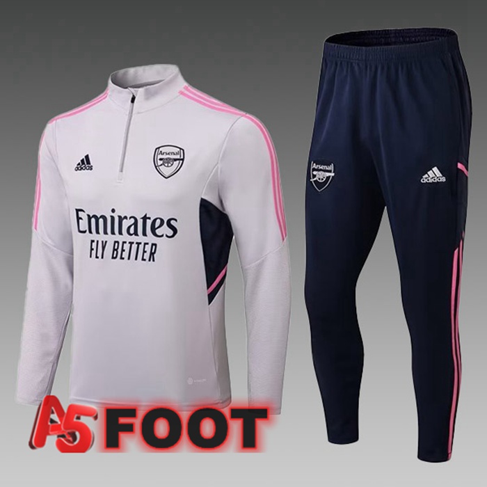 Ensemble Survetement De Foot Arsenal Enfant Blanc 2022/2023