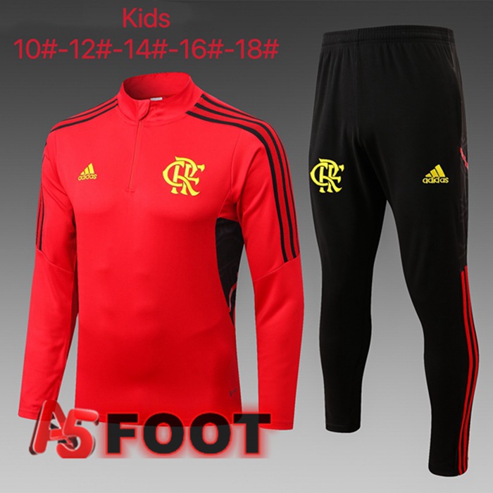 Ensemble Survetement De Foot Flamengo Enfant Rouge 2022/2023