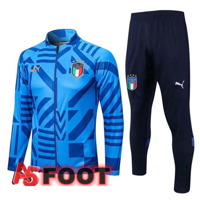 Ensemble Veste Survetement de Foot Italie Bleu 2022/2023