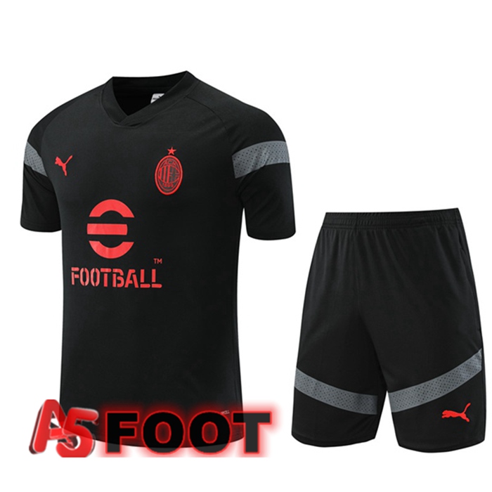 Training T-Shirts AC Milan + Shorts Noir 2022/2023