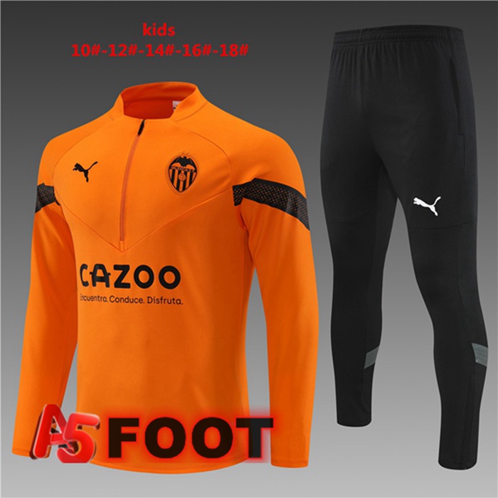 Ensemble Survetement De Foot Valencia CF Enfant Orange 2022/2023