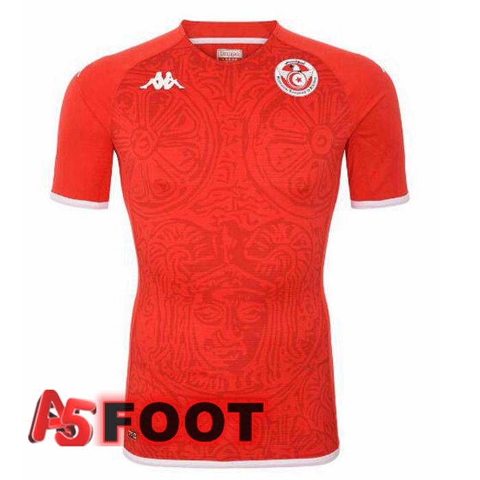 Maillot Foot Equipe De Tunisie Domicile Rouge 2022/2023