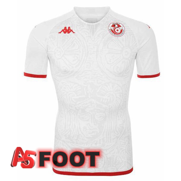 Maillot Foot Equipe De Tunisie Exterieur Blanc 2022/2023