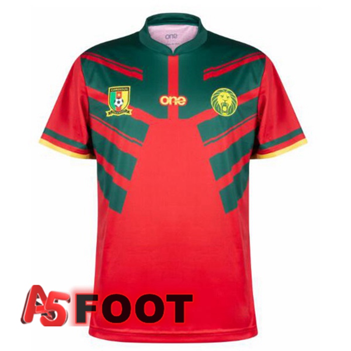 Maillot Foot Equipe De Cameroun Third Rouge Vert 2022/2023