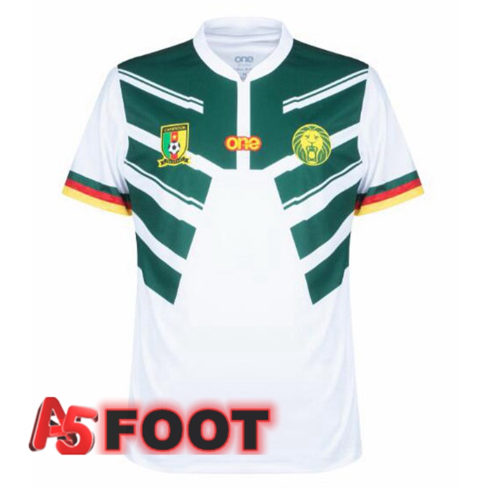 Maillot Foot Equipe De Cameroun Exterieur Blanc Vert Coupe du monde 2022