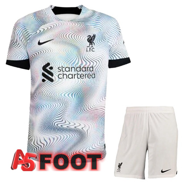 Maillot De Foot FC Liverpool Enfant Exterieur Blanc 2022/2023