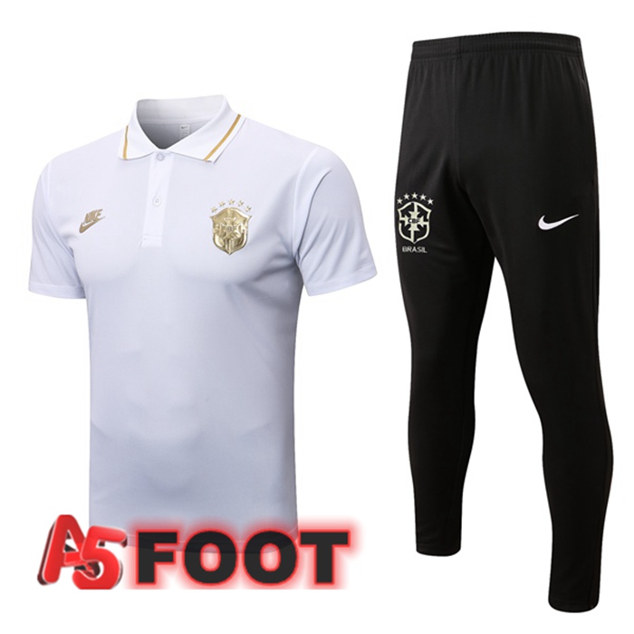 Polo Foot Bresil + Pantalon Blanc 2022/2023