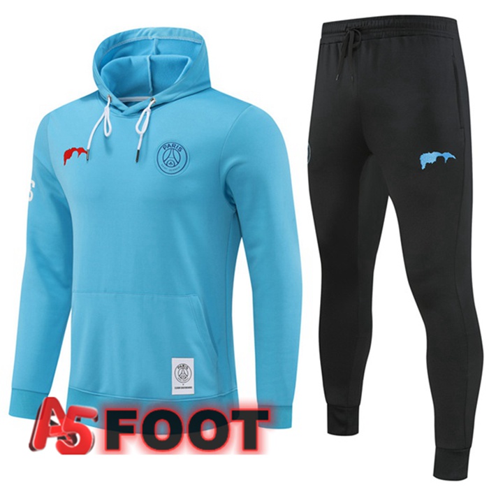 Ensemble Survetement Veste A Capuche Paris PSG Bleu 2022/2023