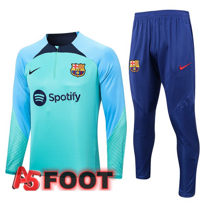 Ensemble Survetement De Foot FC Barcelone Vert 2022/2023