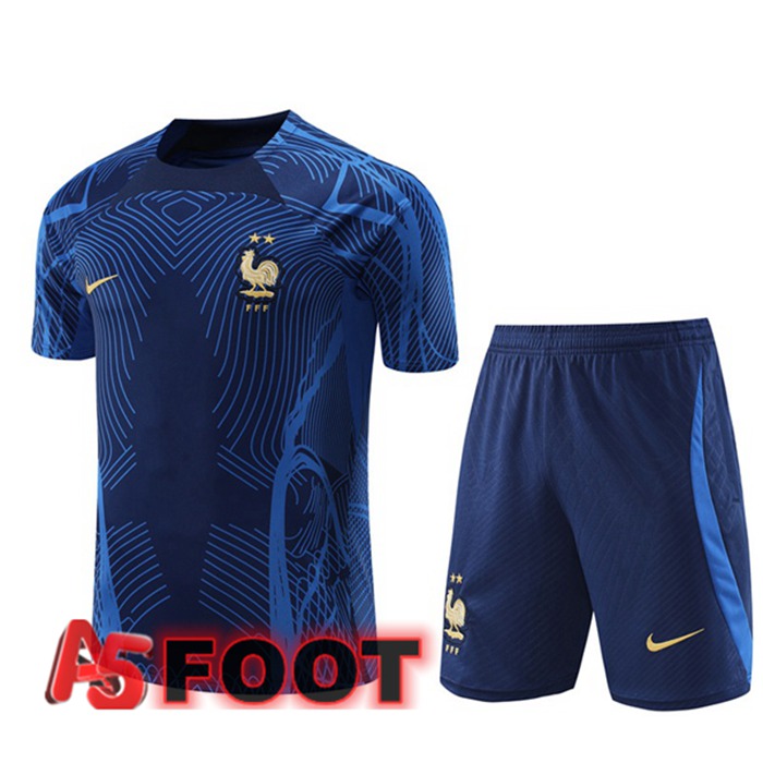 Training T-Shirts France + Shorts Bleu 2022/2023