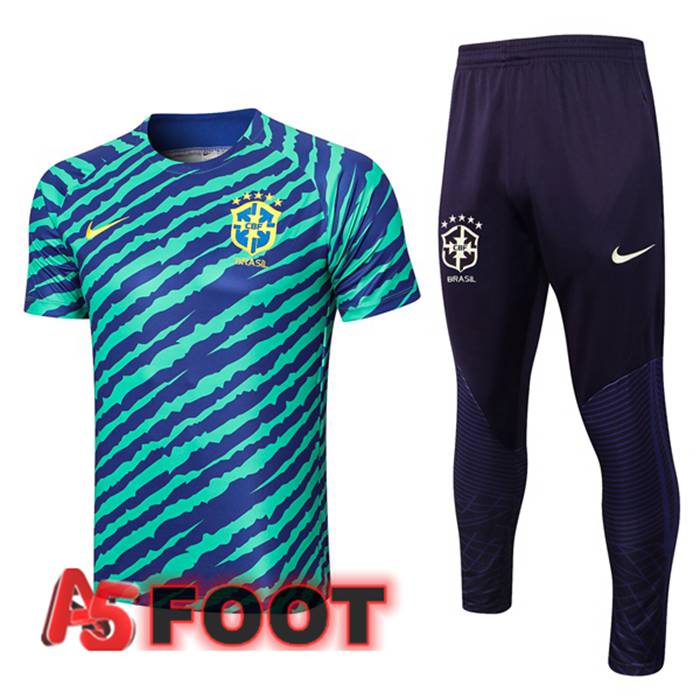 Training T-Shirts Bresil + Pantalon Vert 2022/2023