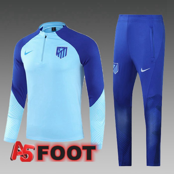 Ensemble Survetement De Foot Atletico Madrid Enfant Bleu 2022/2023
